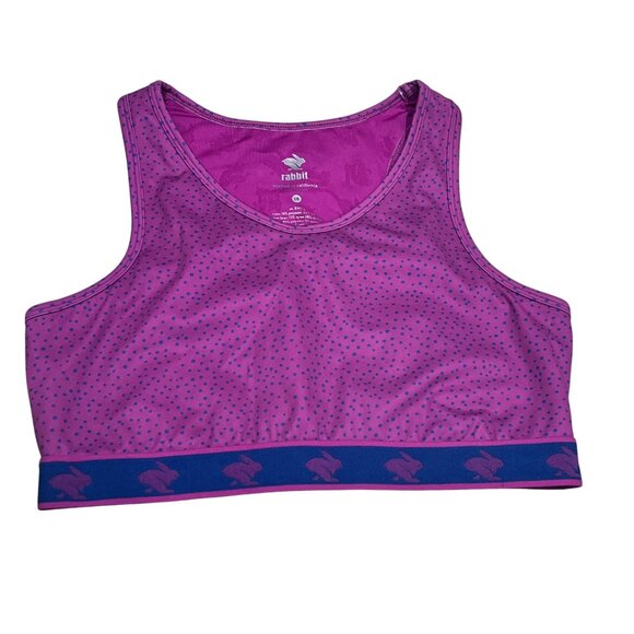 Run In Rabbit Polka Dot Utilibra-Vo Sports Bra Size Large - Picture 2 of 11
